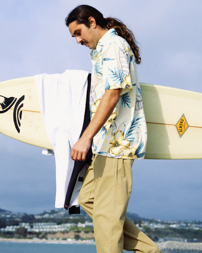 Waterman Playita Floral Shirt - Hay Quick Silver Hay