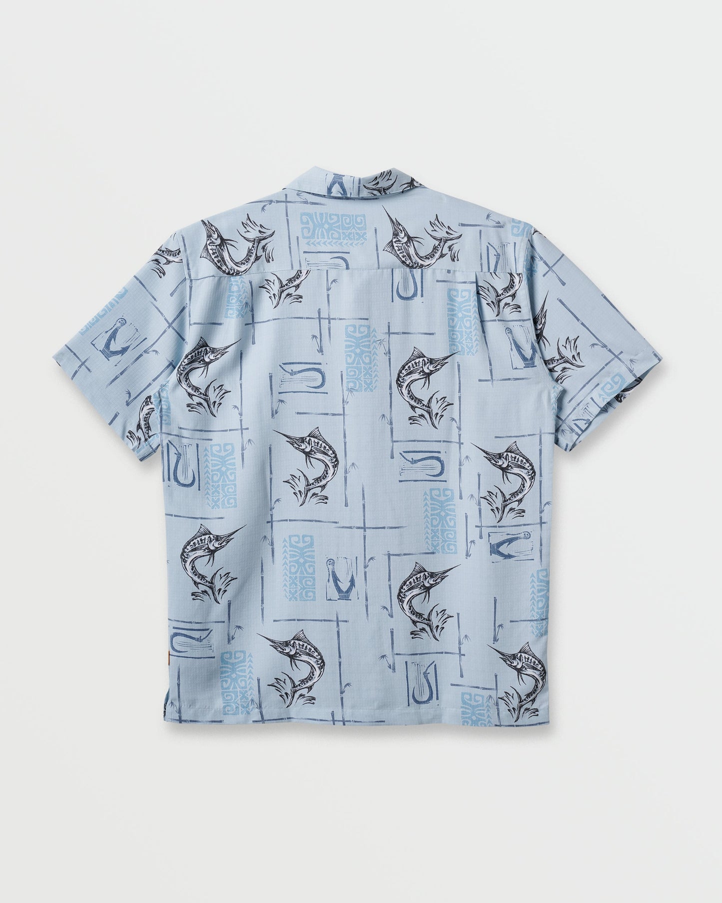 Waterman Big Day Short Sleeve Shirt - Ashley Blue Quick Silver Ashley Blue