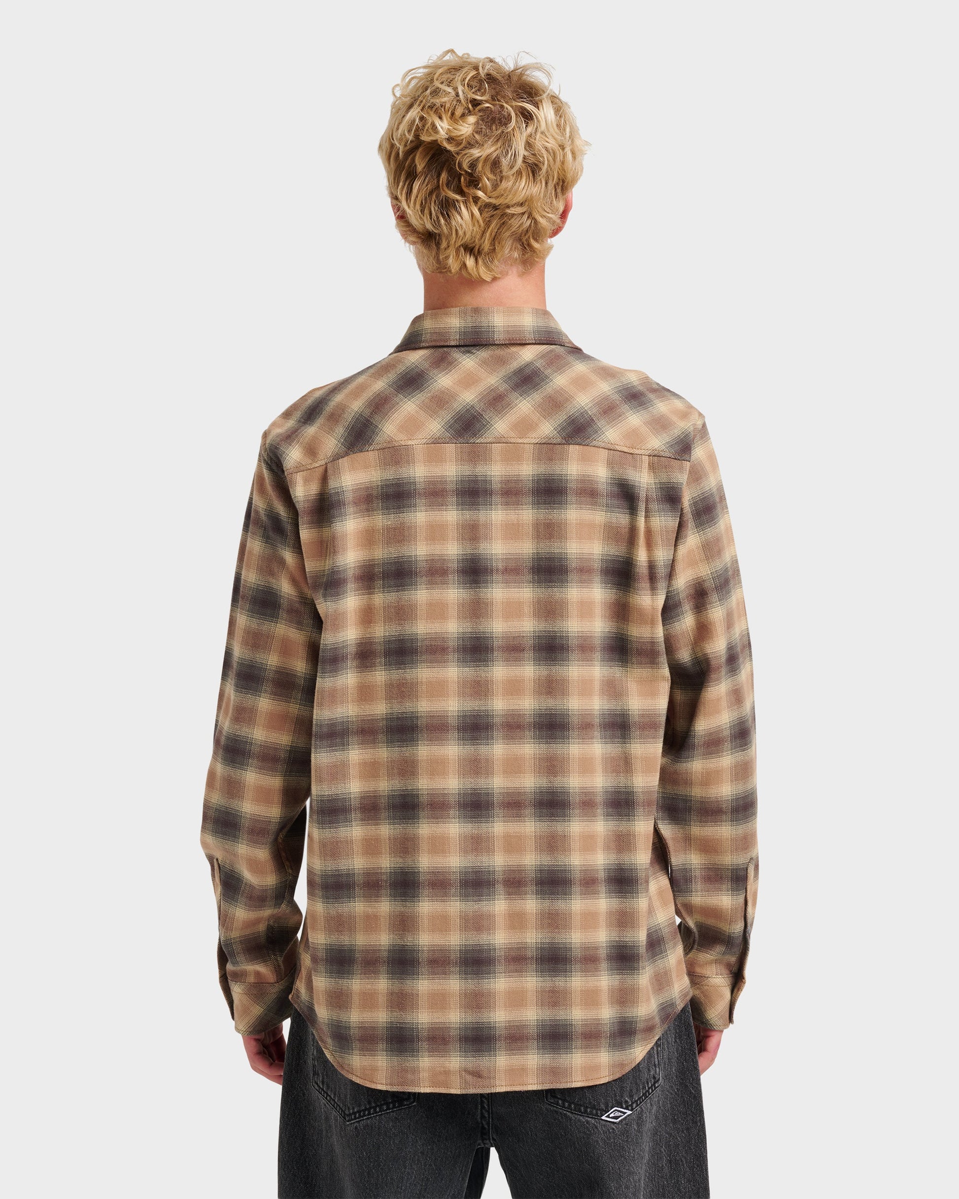 Terrace Stretch Flannel Shirt - Almond Quick Silver Almond