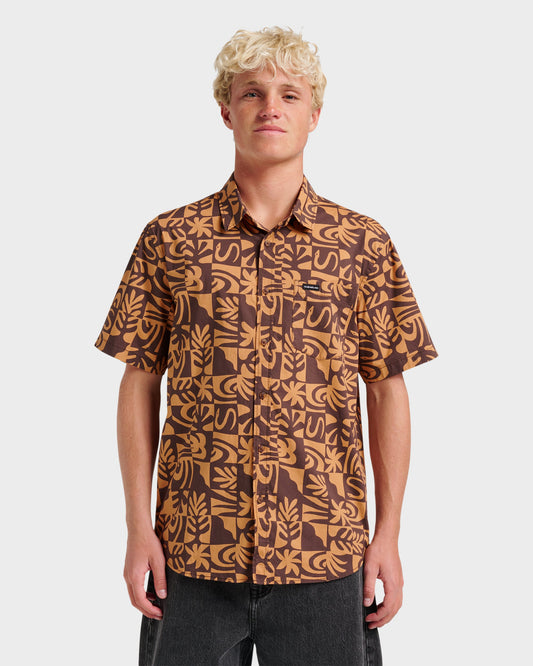 Terra Classic Stretch Short Sleeve Shirt - Chocolate Quick Silver Chocolate