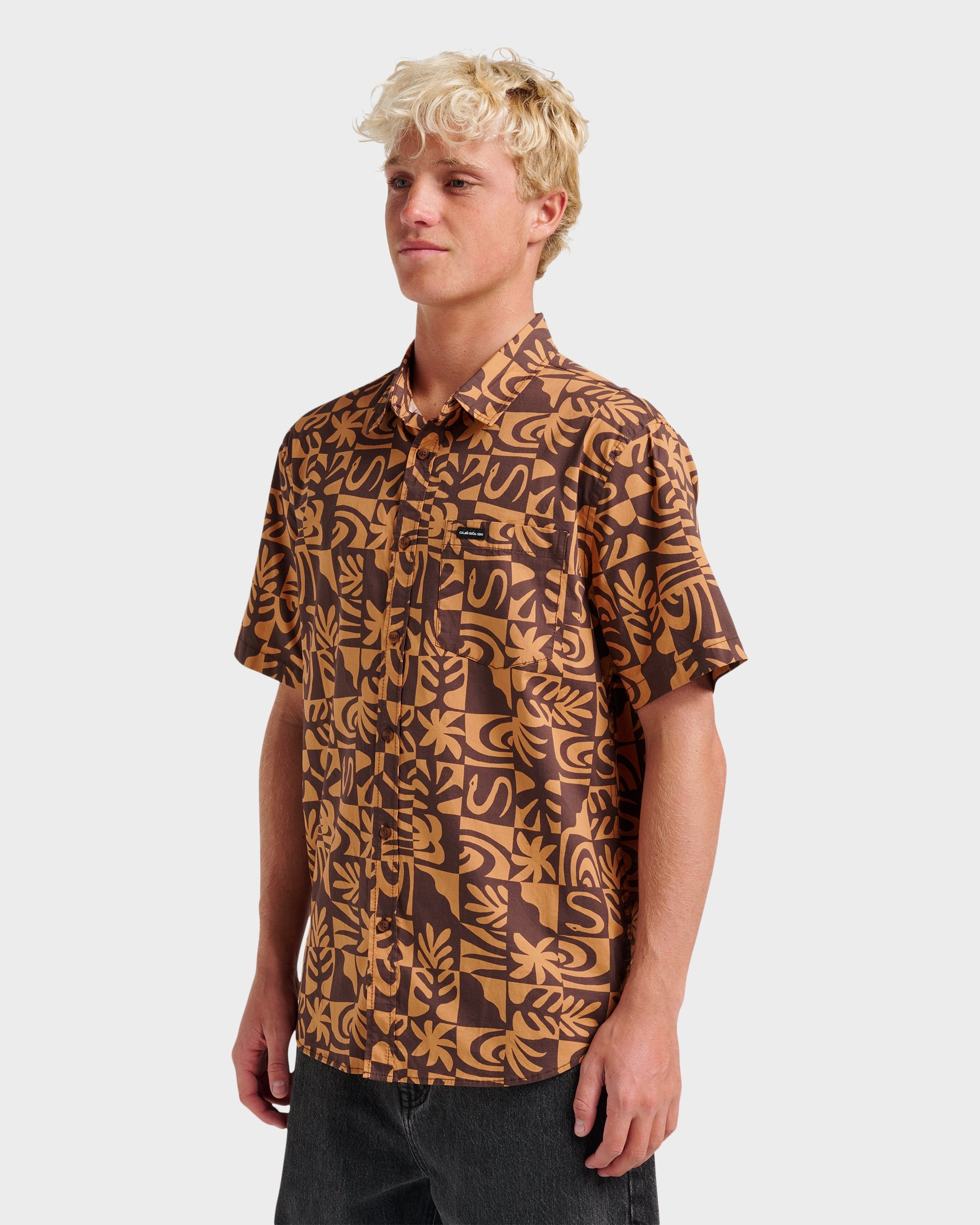 Terra Classic Stretch Short Sleeve Shirt - Chocolate Quick Silver Chocolate