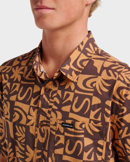 Terra Classic Stretch Short Sleeve Shirt - Chocolate Quick Silver Chocolate