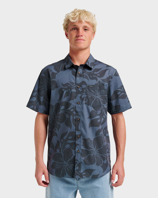 Oceanview Classic Short Sleeve Shirt - Phantom Quick Silver Phantom