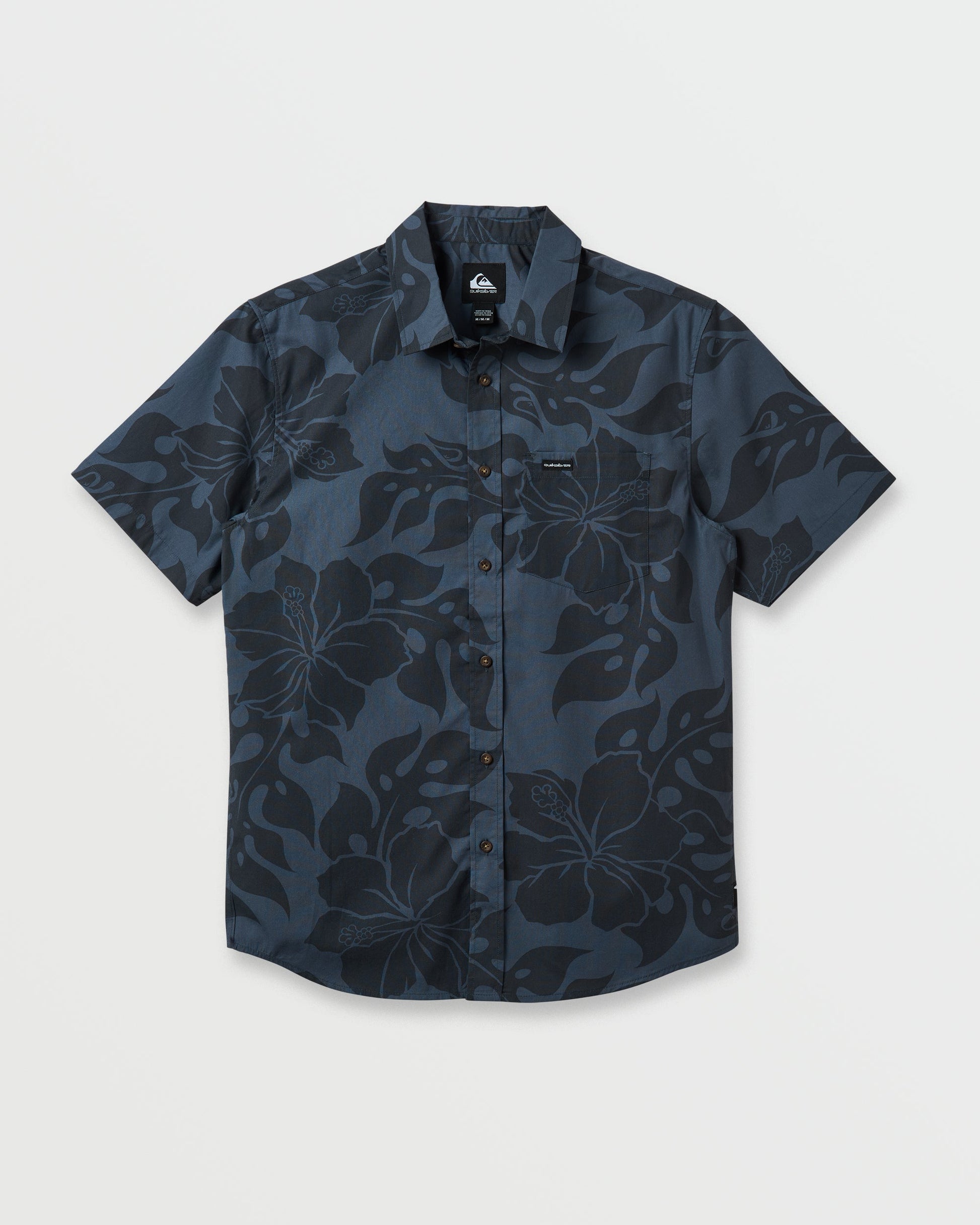Oceanview Classic Short Sleeve Shirt - Phantom Quick Silver Phantom