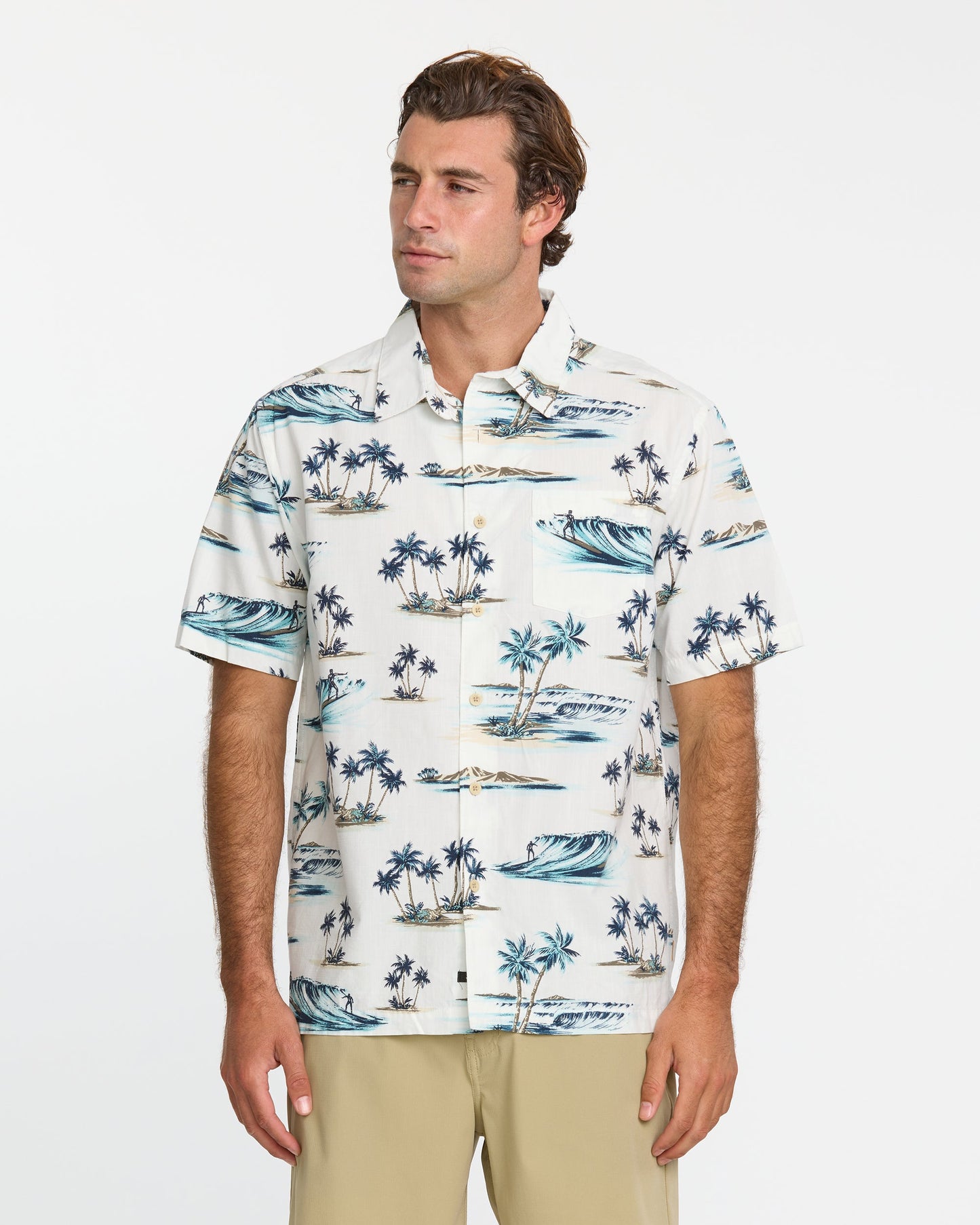 Waterman Day Dreamin' Shirt - White Quick Silver White