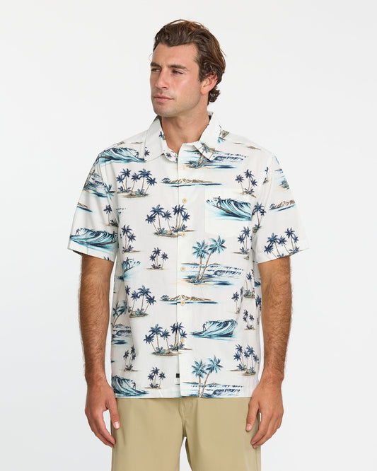 Waterman Day Dreamin' Shirt - White Quick Silver White