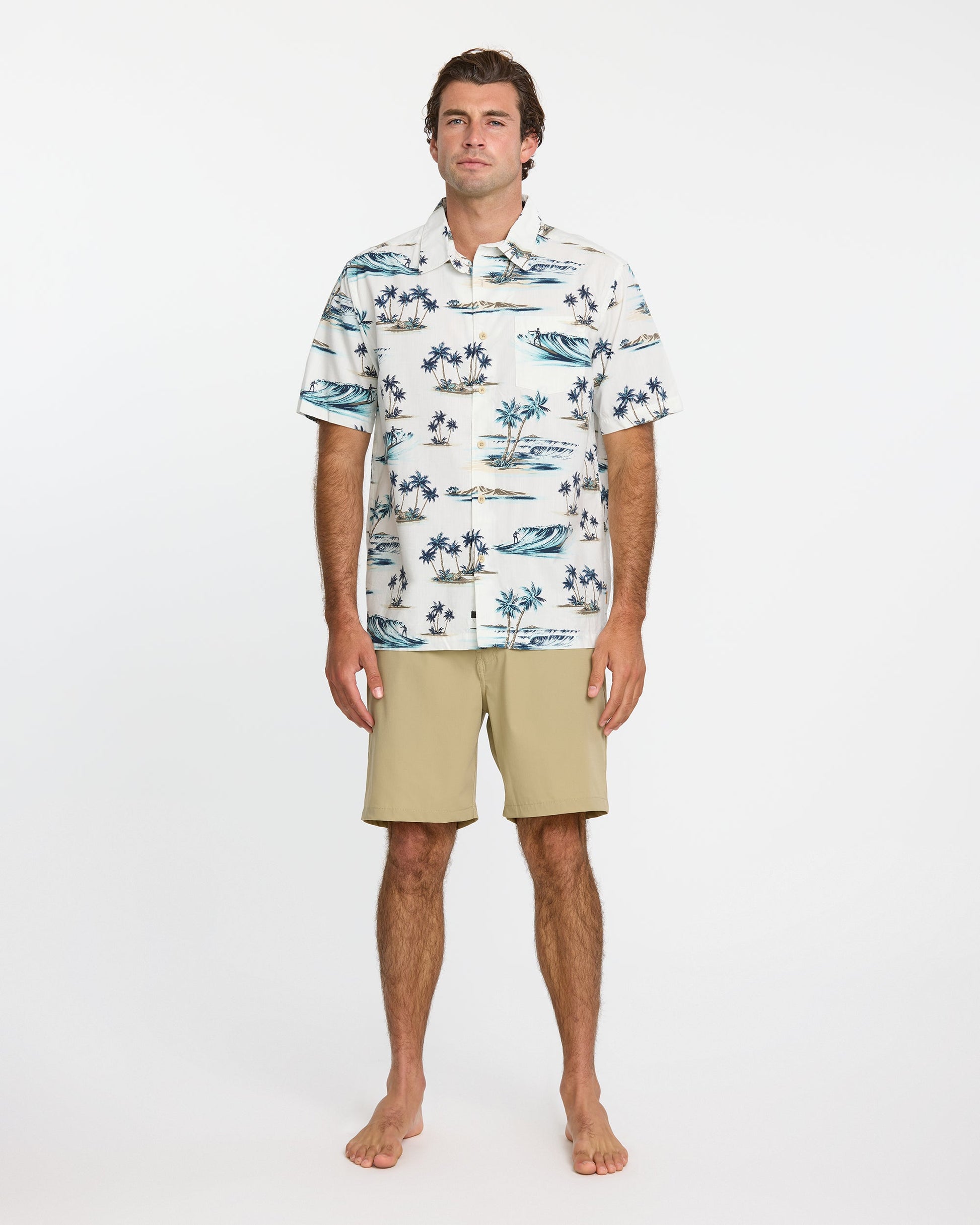 Waterman Day Dreamin' Shirt - White Quick Silver White
