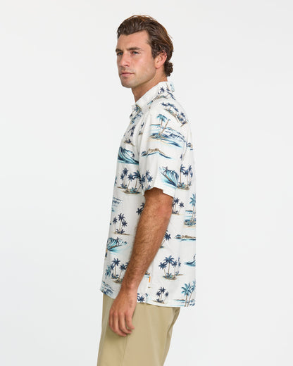 Waterman Day Dreamin' Shirt - White Quick Silver White