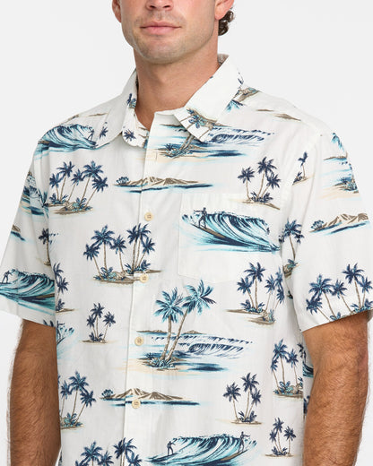 Waterman Day Dreamin' Shirt - White Quick Silver White