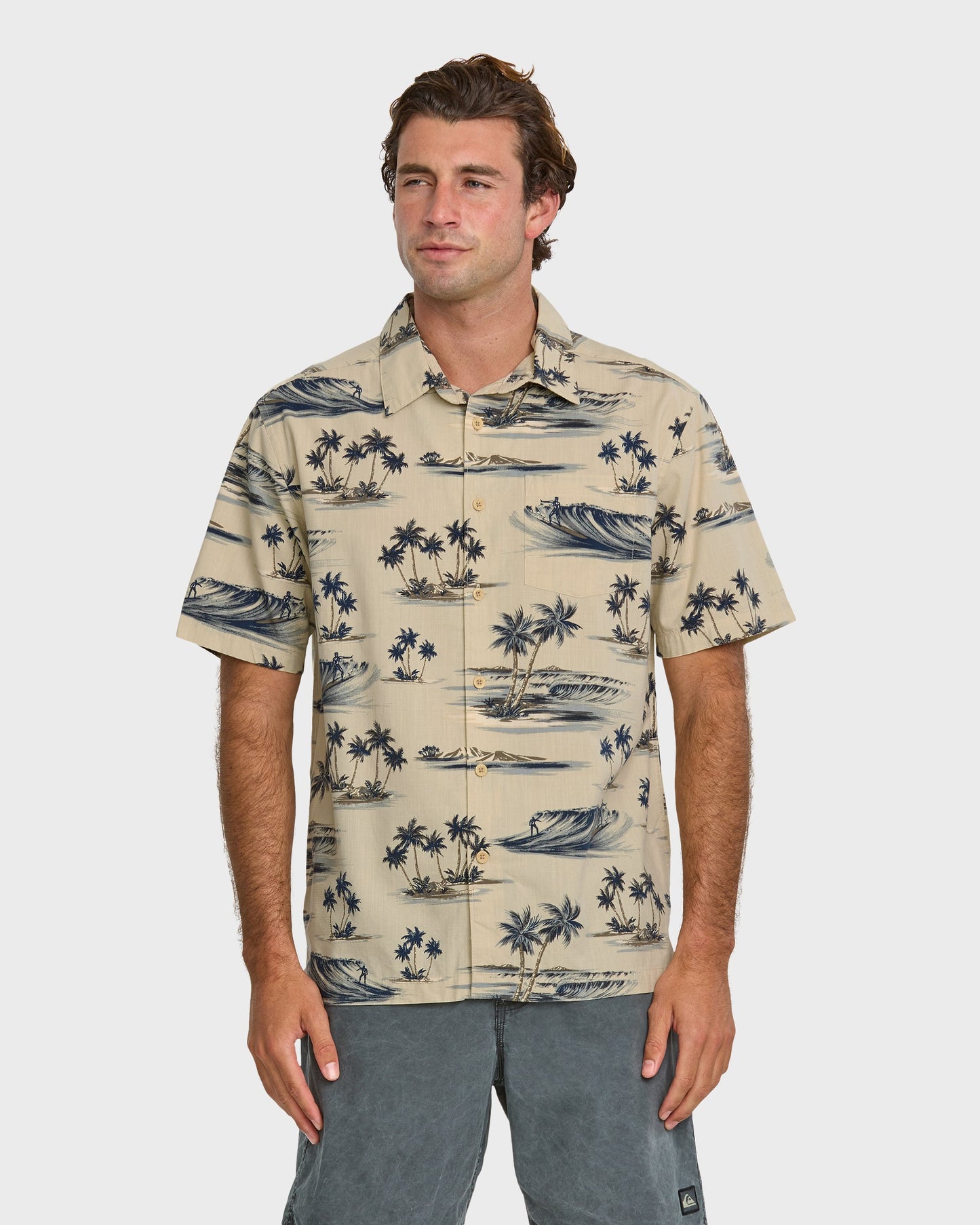 Waterman Day Dreamin' Shirt - Pelican Quick Silver Pelican
