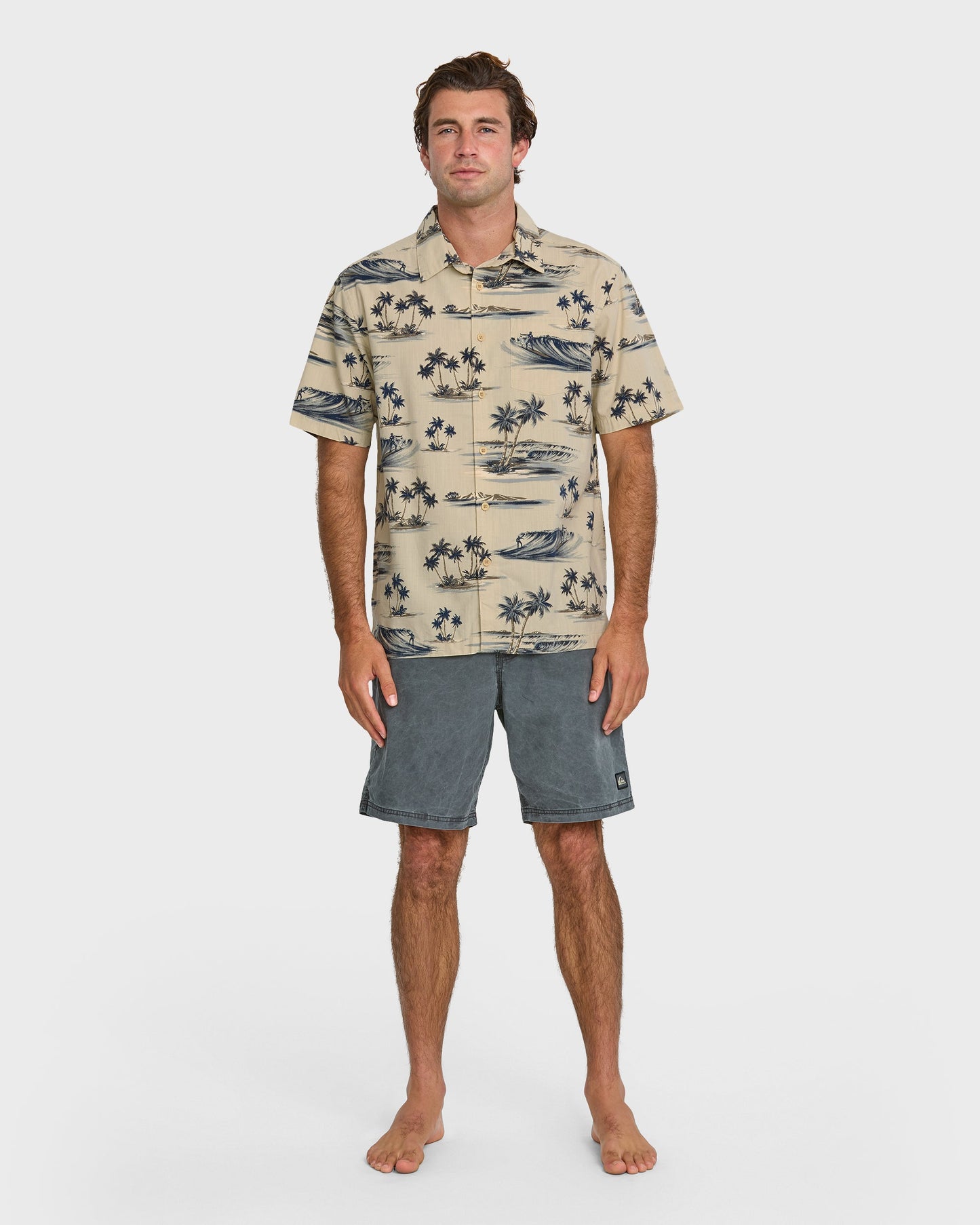 Waterman Day Dreamin' Shirt - Pelican Quick Silver Pelican