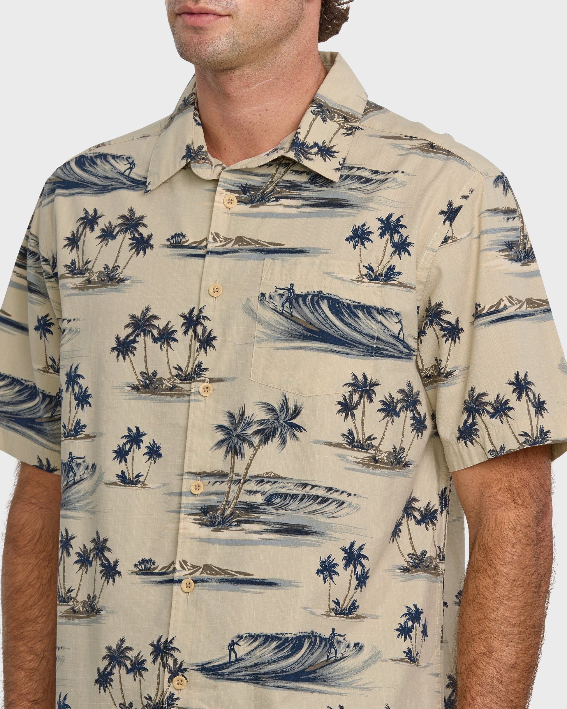 Waterman Day Dreamin' Shirt - Pelican Quick Silver Pelican