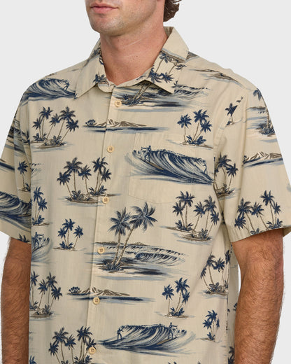 Waterman Day Dreamin' Shirt - Pelican Quick Silver Pelican
