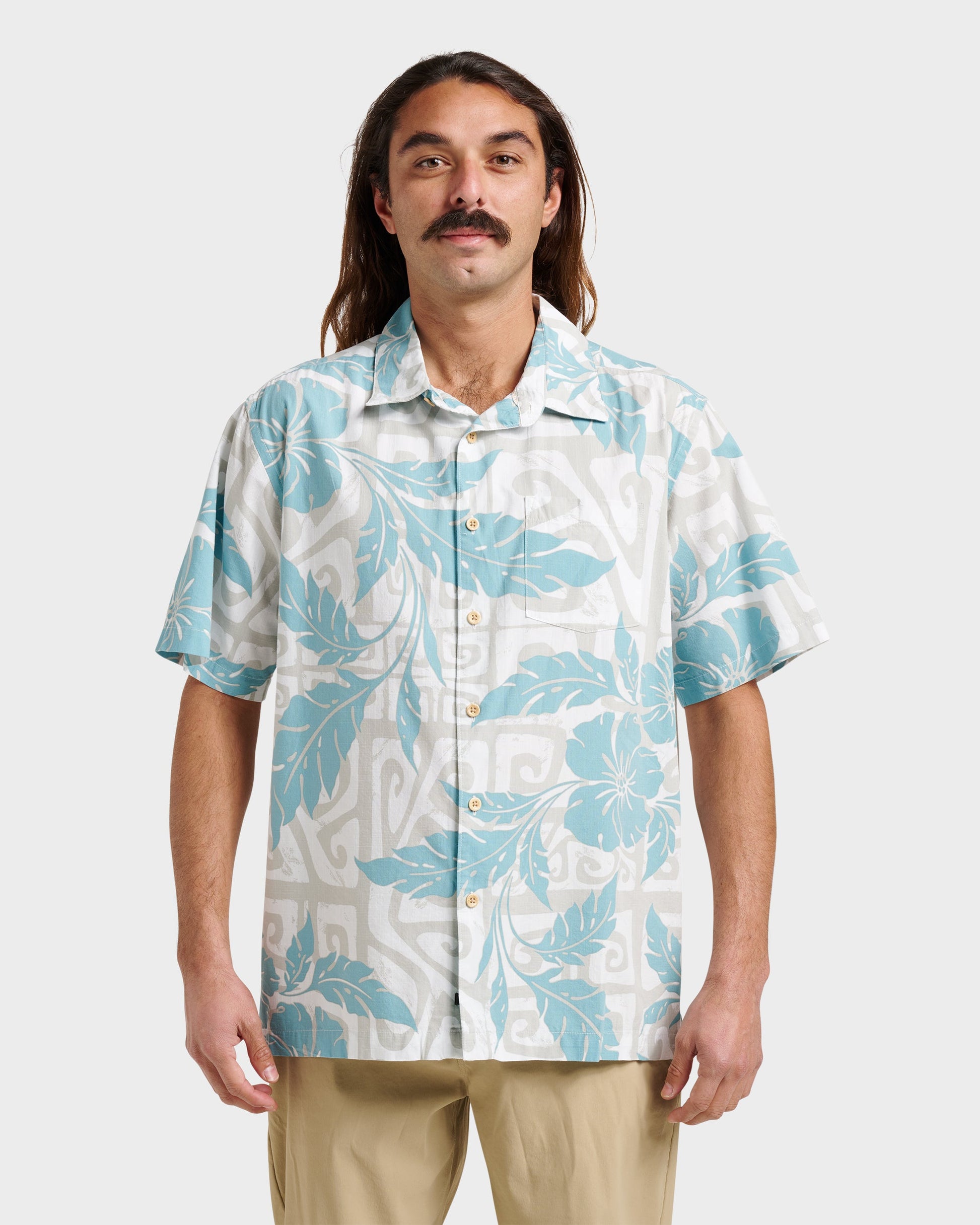 Waterman Beach Shack Shirt - White Quick Silver White