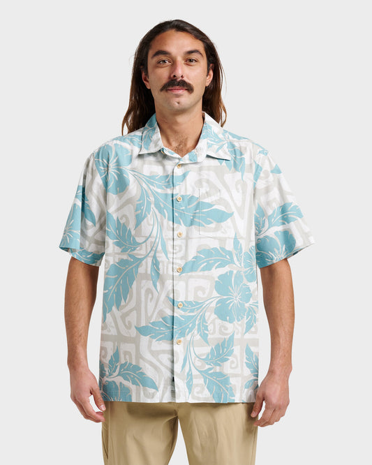 Waterman Beach Shack Shirt - White Quick Silver White