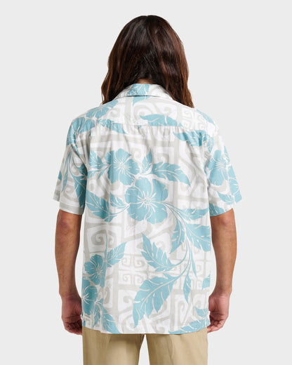 Waterman Beach Shack Shirt - White Quick Silver White