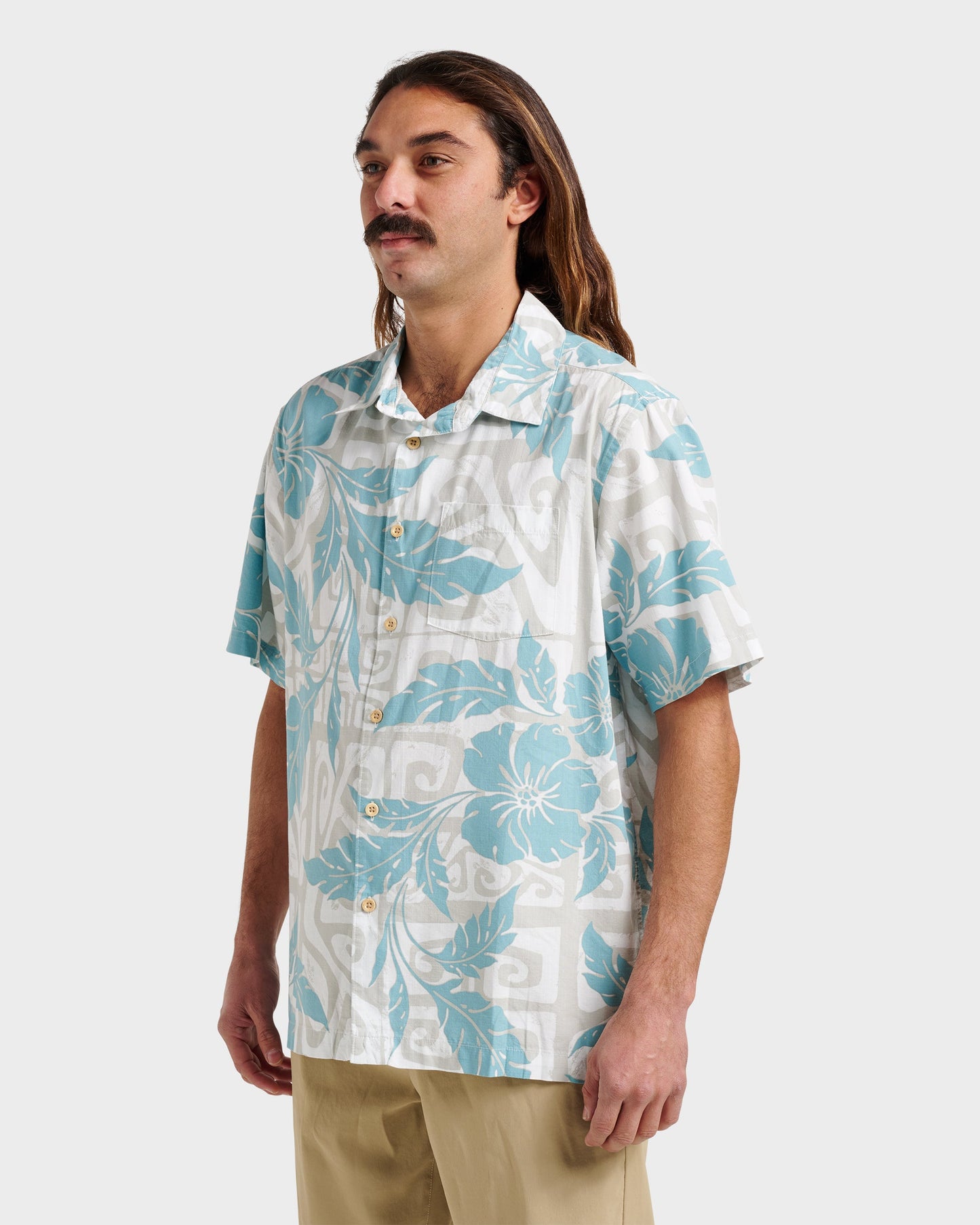 Waterman Beach Shack Shirt - White Quick Silver White
