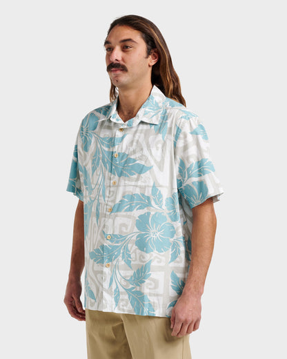 Waterman Beach Shack Shirt - White Quick Silver White