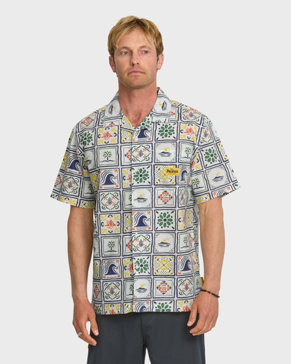 Quiksilver x Pacifico Baja Casual Short Sleeve Shirt - Off White Quick Silver Off White