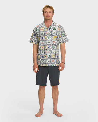 Quiksilver x Pacifico Baja Casual Short Sleeve Shirt - Off White Quick Silver Off White