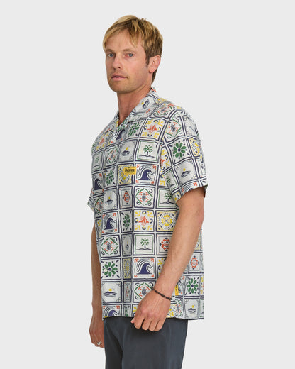 Quiksilver x Pacifico Baja Casual Short Sleeve Shirt - Off White Quick Silver Off White