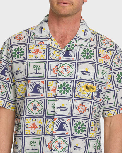 Quiksilver x Pacifico Baja Casual Short Sleeve Shirt - Off White Quick Silver Off White