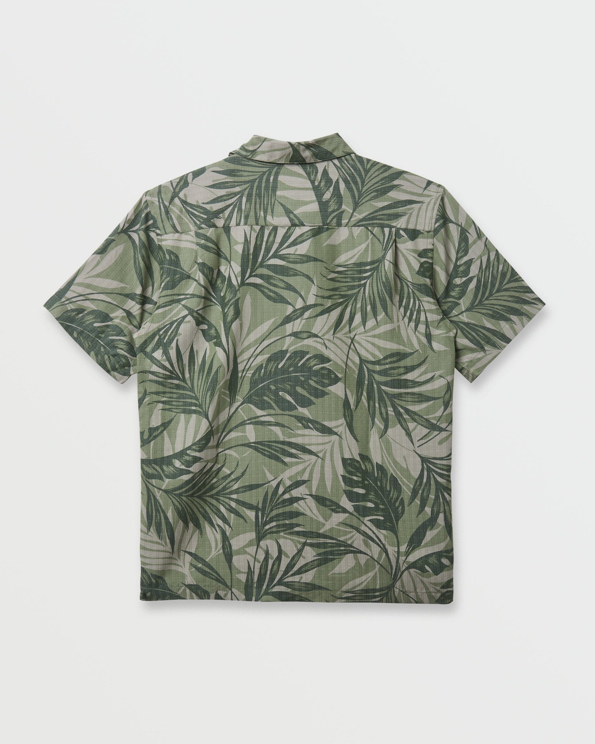 Waterman Botanical Short Sleeve Shirt - Dark Green Quick Silver Dark Green