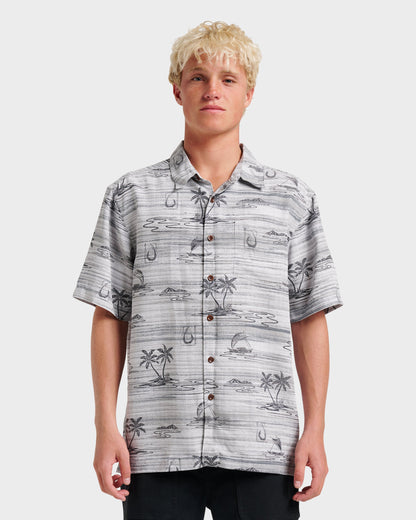 Waterman Island Daze Short Sleeve Shirt - Phantom Quick Silver Phantom