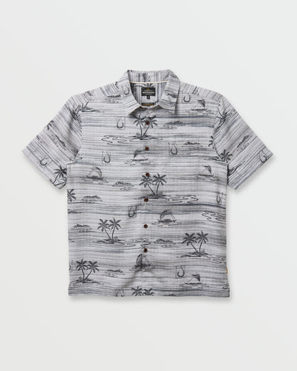 Waterman Island Daze Short Sleeve Shirt - Phantom Quick Silver Phantom