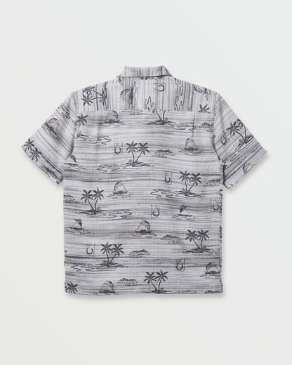 Waterman Island Daze Short Sleeve Shirt - Phantom Quick Silver Phantom