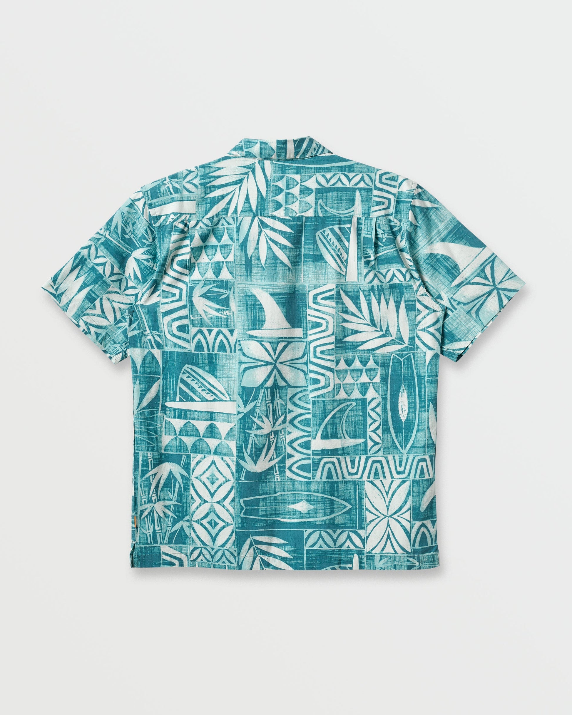 Waterman Talk Story Short Sleeve Shirt - Aqua Sea Quick Silver Aqua Sea