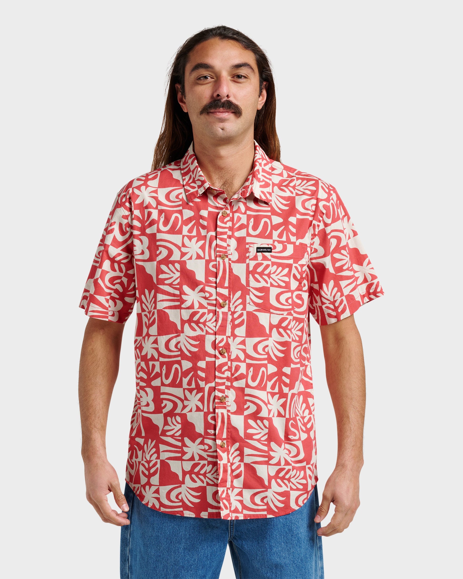 Terra Classic Stretch Short Sleeve Shirt - Mineral Red Quick Silver Mineral Red
