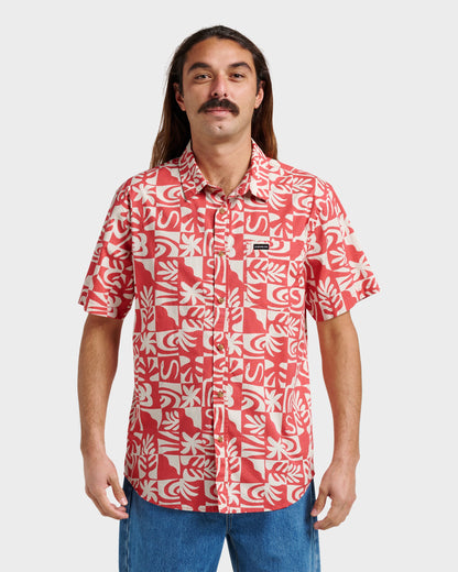 Terra Classic Stretch Short Sleeve Shirt - Mineral Red Quick Silver Mineral Red