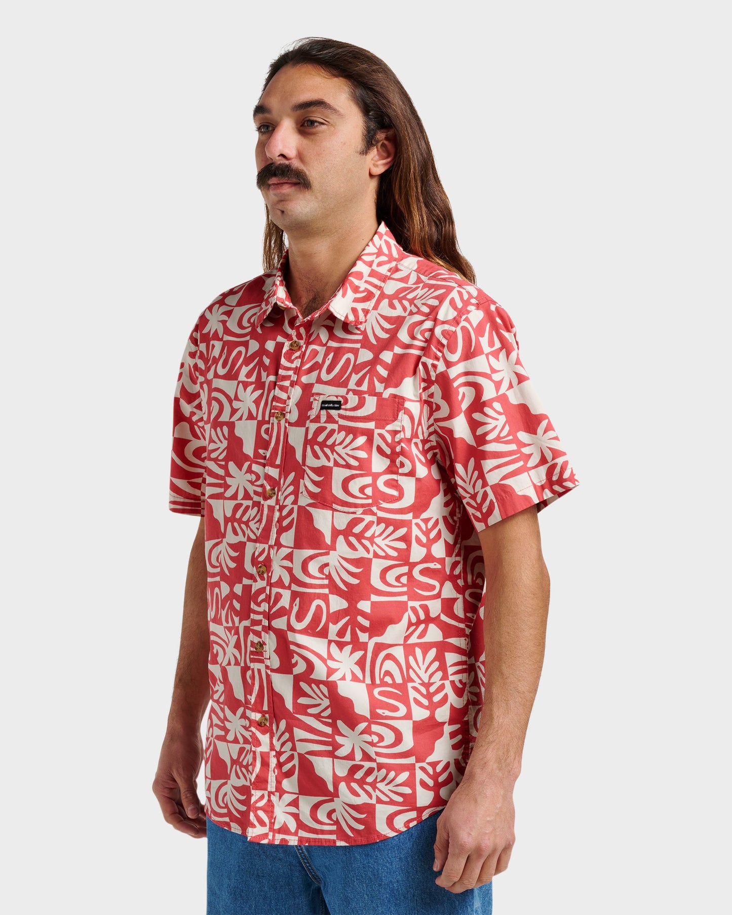 Terra Classic Stretch Short Sleeve Shirt - Mineral Red Quick Silver Mineral Red