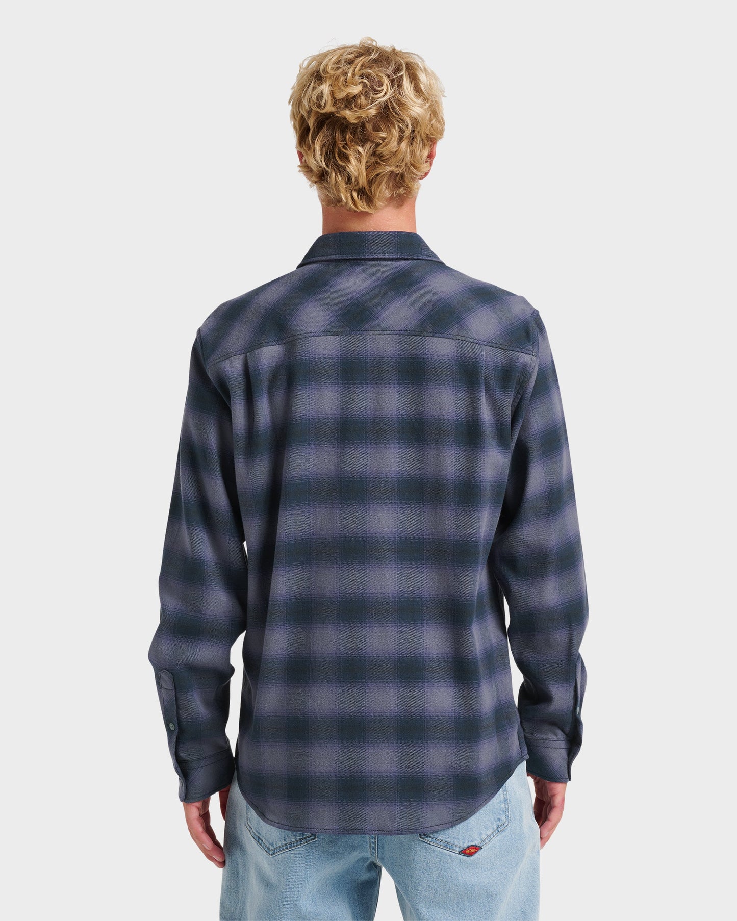 Terrace Stretch Flannel Shirt - Phantom Quick Silver Phantom
