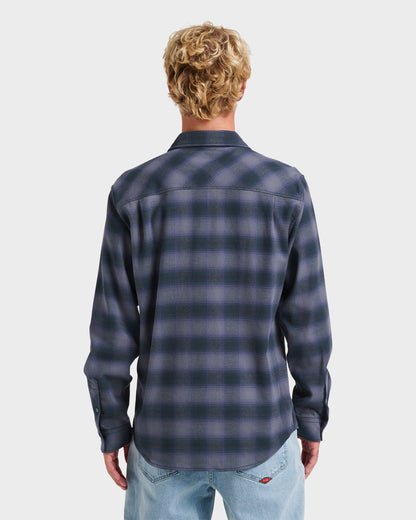 Terrace Stretch Flannel Shirt - Phantom Quick Silver Phantom