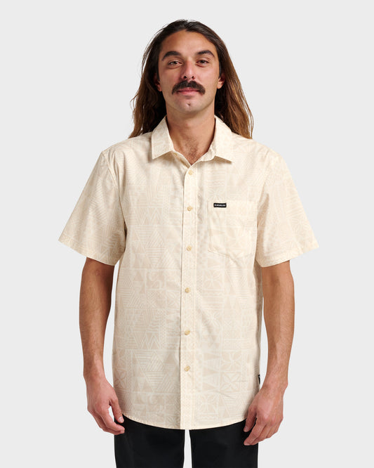 Makaha Classic Short Sleeve Shirt - Off White Quick Silver Off White