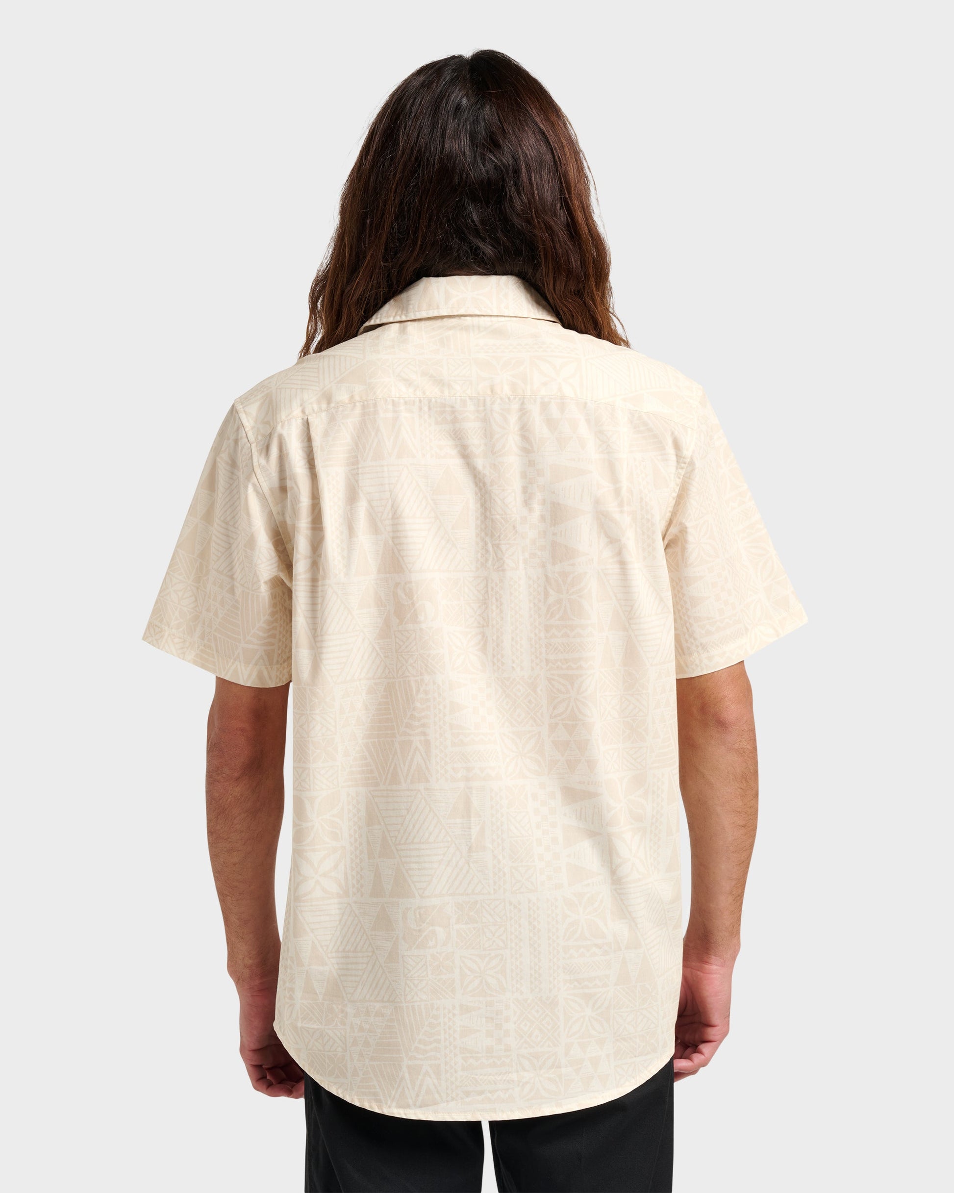 Makaha Classic Short Sleeve Shirt - Off White Quick Silver Off White