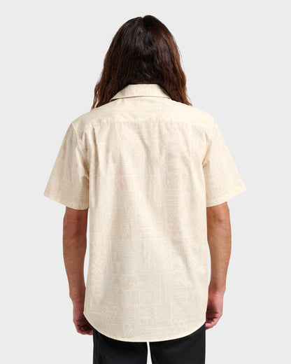 Makaha Classic Short Sleeve Shirt - Off White Quick Silver Off White