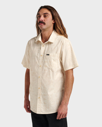Makaha Classic Short Sleeve Shirt - Off White Quick Silver Off White