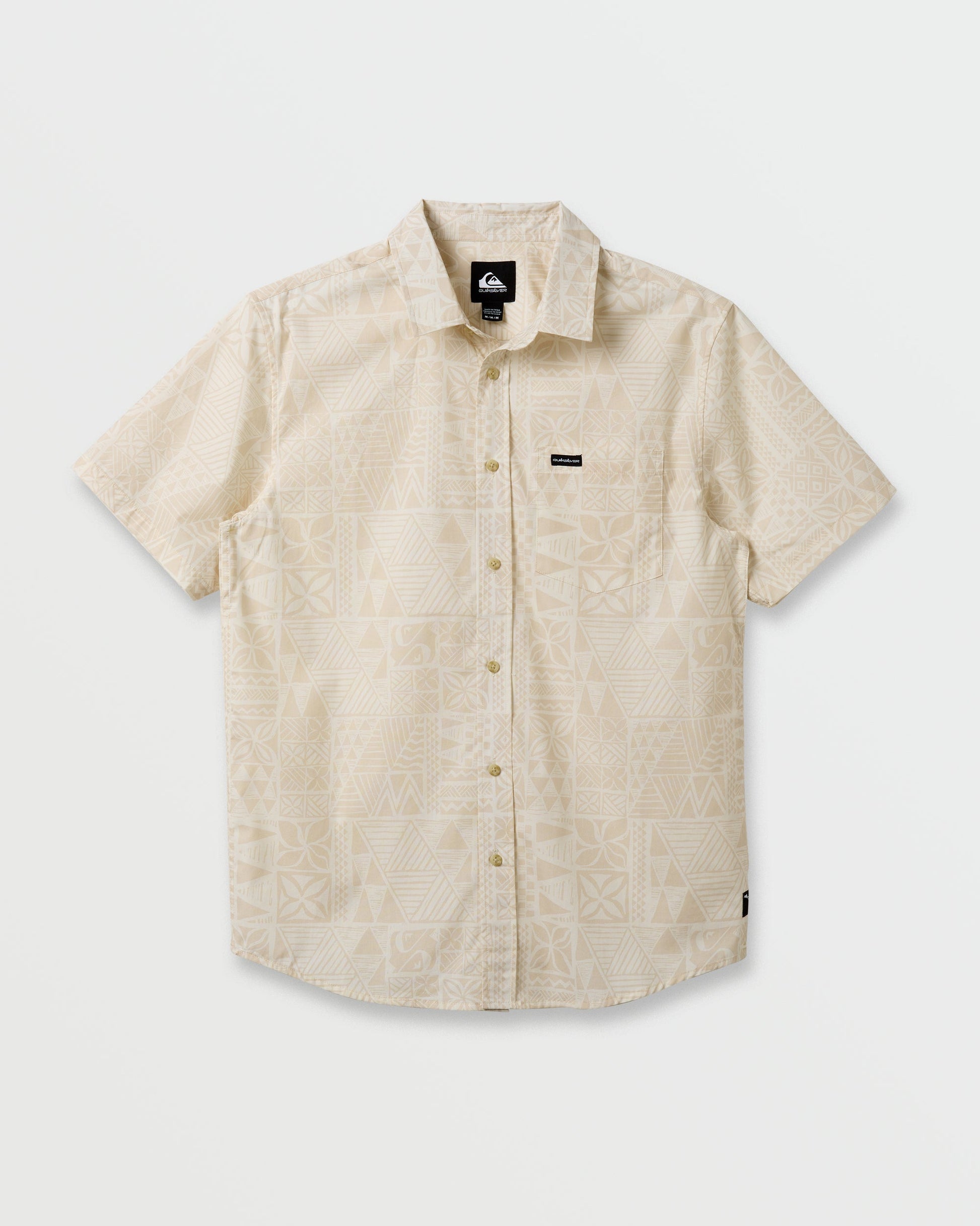 Makaha Classic Short Sleeve Shirt - Off White Quick Silver Off White