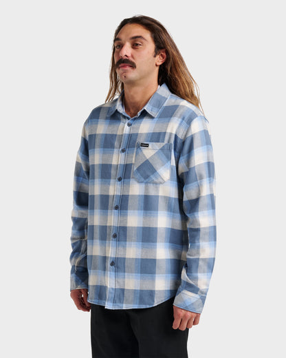 Penmar Check Flannel Shirt - China Blue Quick Silver China Blue