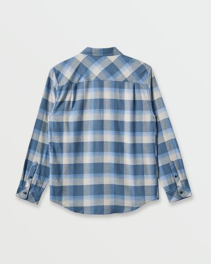 Penmar Check Flannel Shirt - China Blue Quick Silver China Blue
