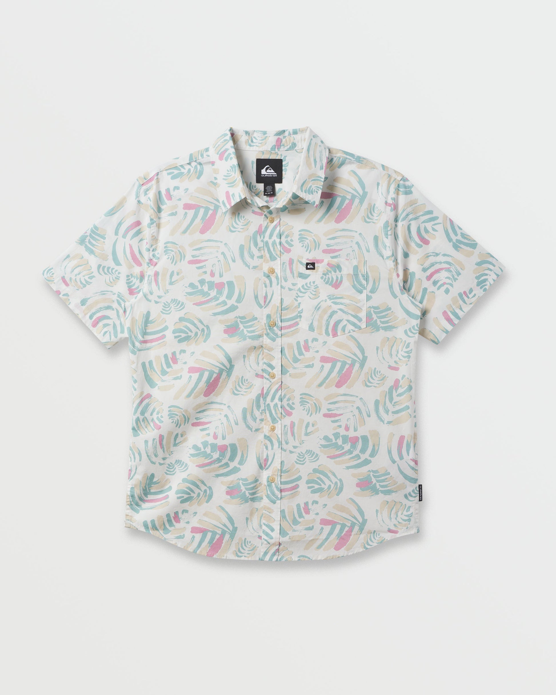 Shades Classic Stretch Short Sleeve Shirt - Off White Quick Silver Off White