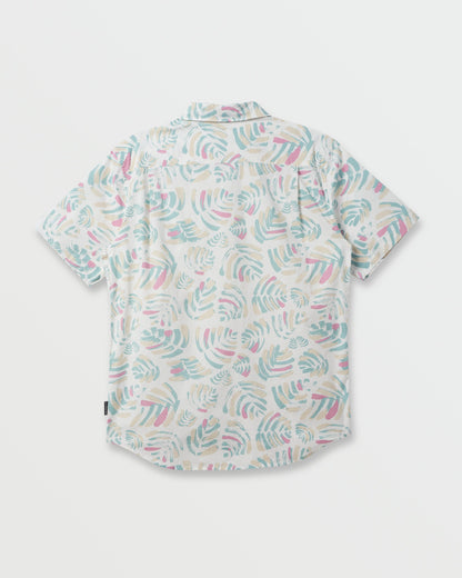 Shades Classic Stretch Short Sleeve Shirt - Off White Quick Silver Off White