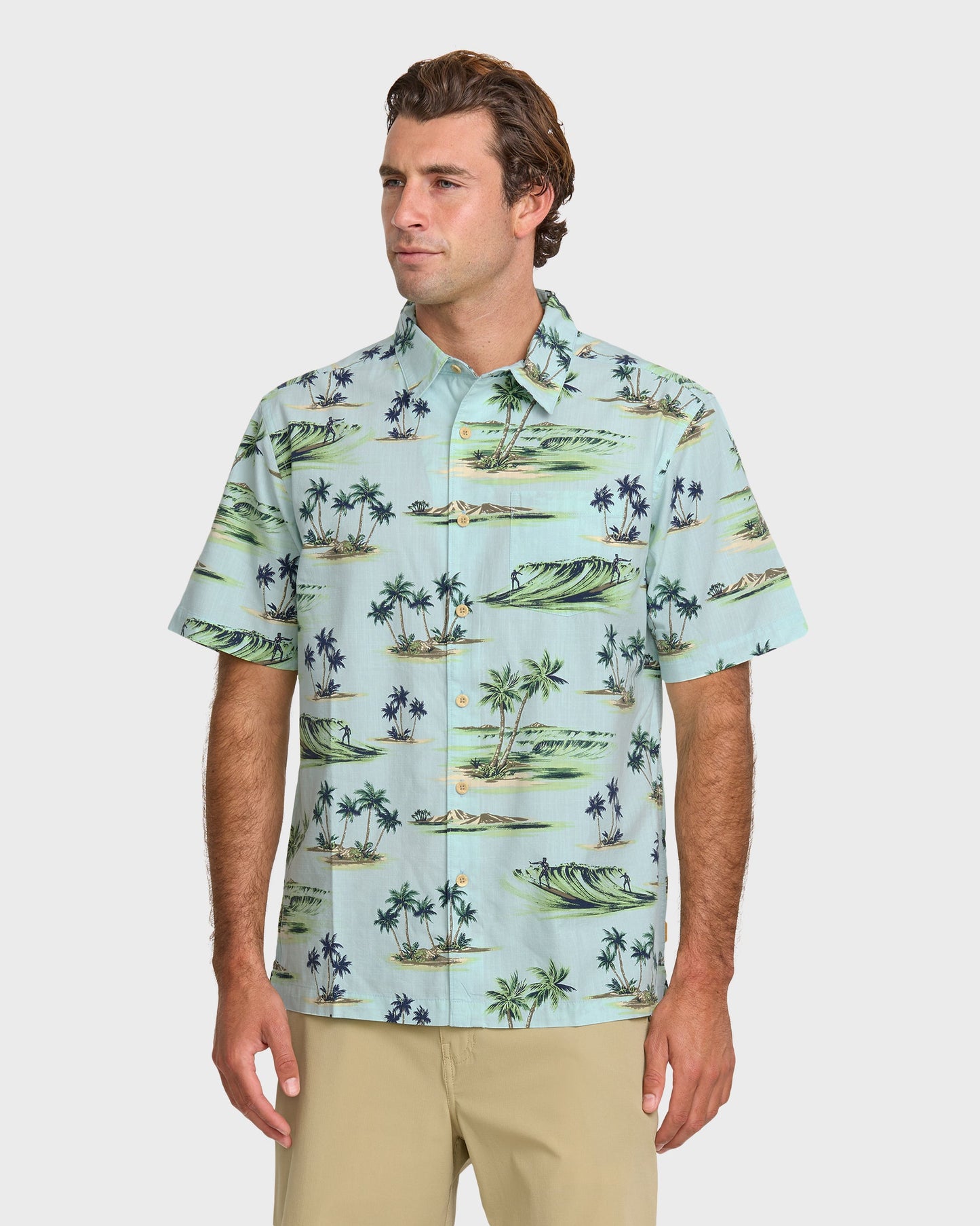 Waterman Day Dreamin' Shirt - Cool Blue Quick Silver Cool Blue