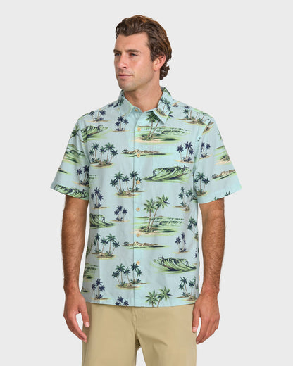 Waterman Day Dreamin' Shirt - Cool Blue Quick Silver Cool Blue