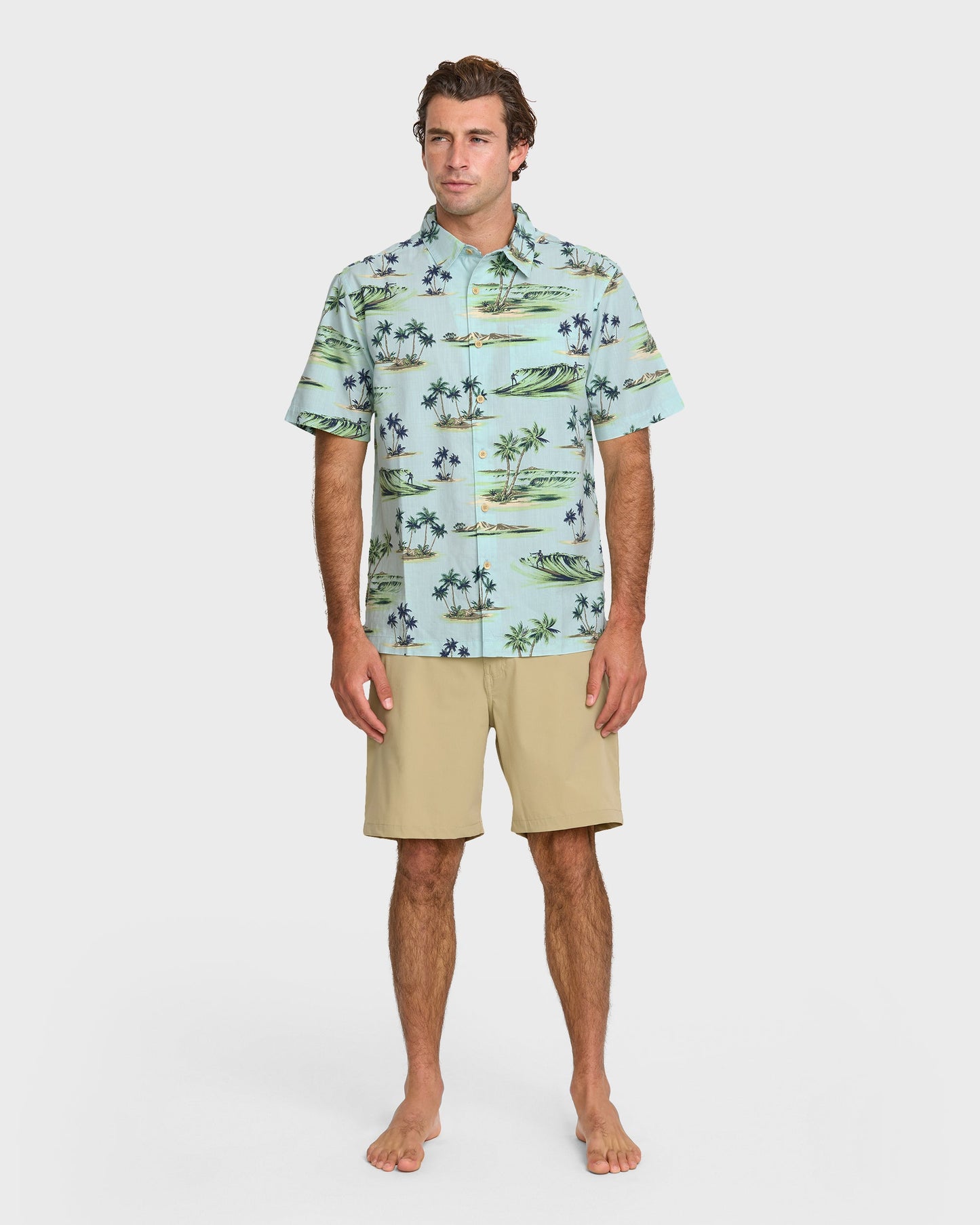 Waterman Day Dreamin' Shirt - Cool Blue Quick Silver Cool Blue