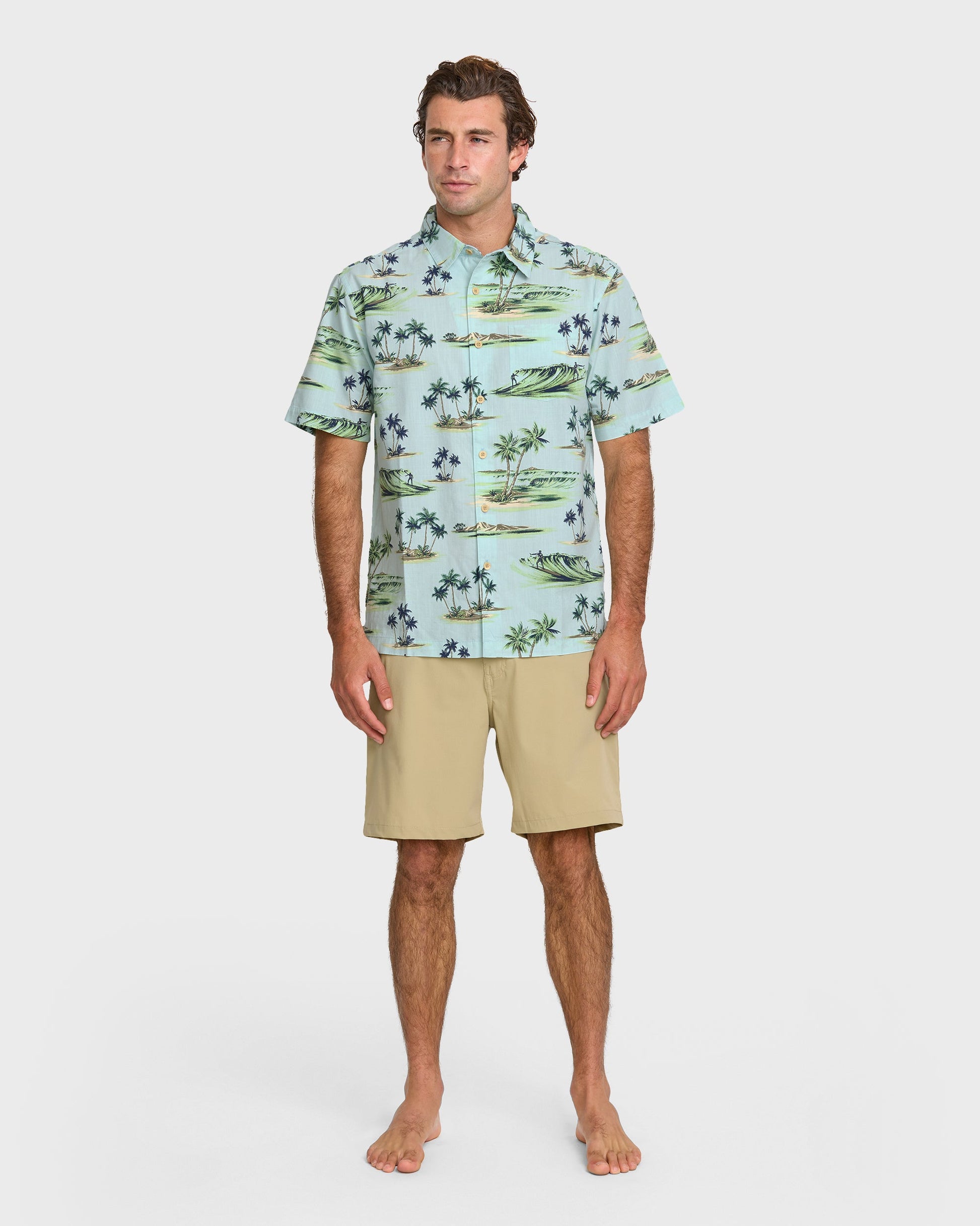 Waterman Day Dreamin' Shirt - Cool Blue Quick Silver Cool Blue