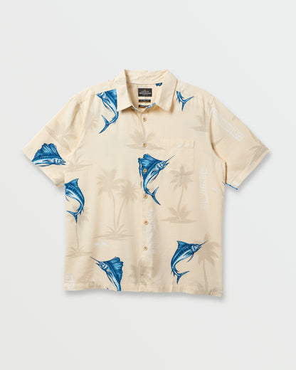 Waterman Playing Hooky Shirt - Sand Quick Silver Sand